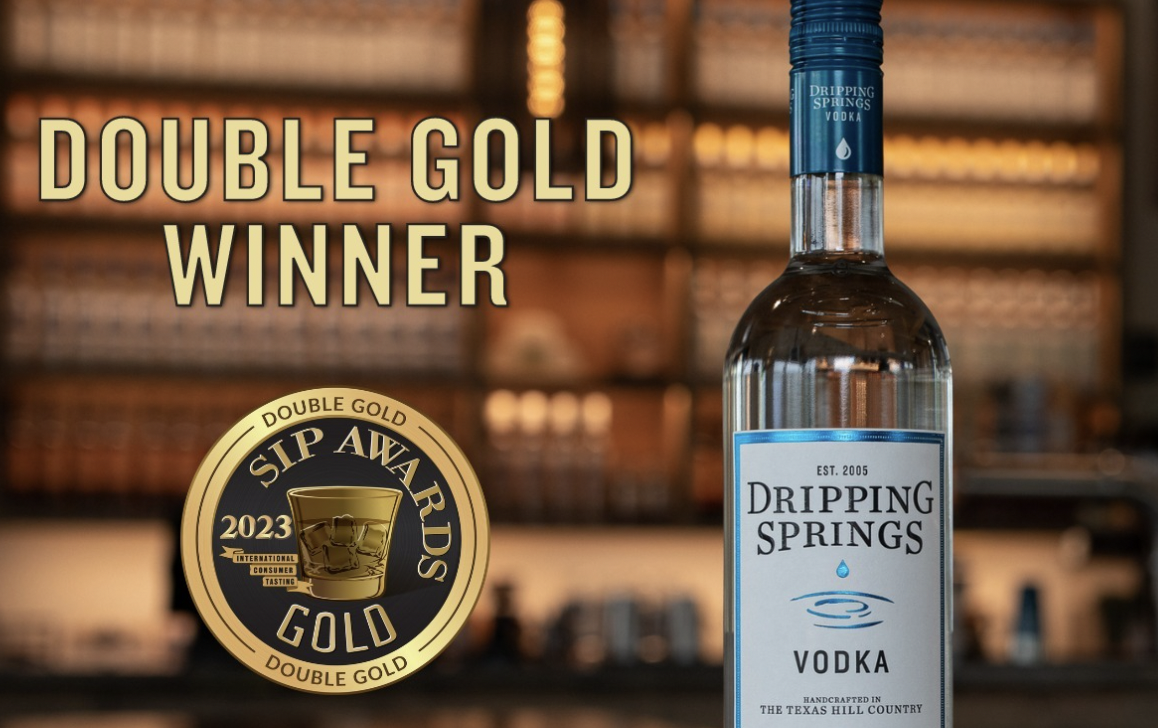 Dripping Springs Vodka SIP Double Gold Winner